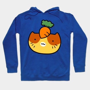 Carrot Tabby Cat Face Hoodie